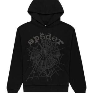 Sp5der Phantom Web Graphic Hoodie – Black - Large